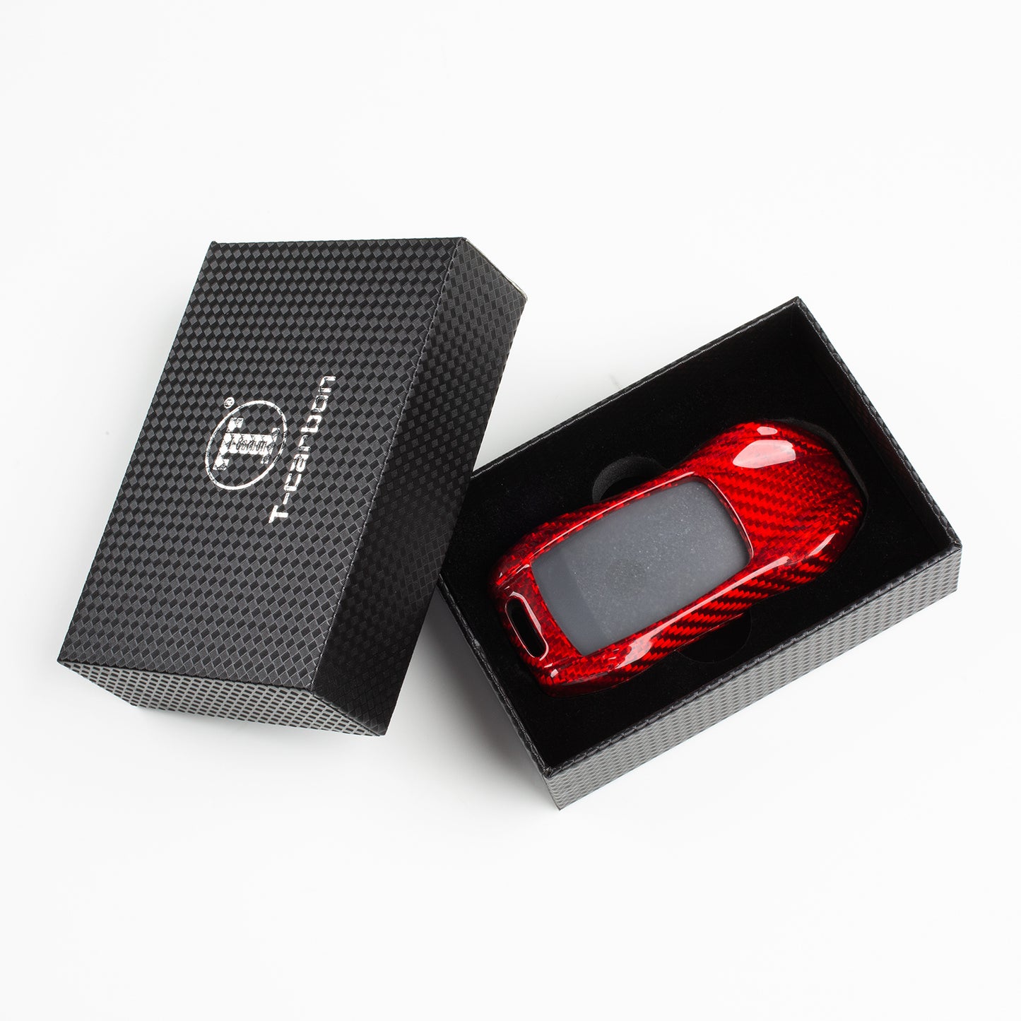 T-Carbon for Mercedes Benz Carbon Fiber Supercar Key Fob Case (Model B)