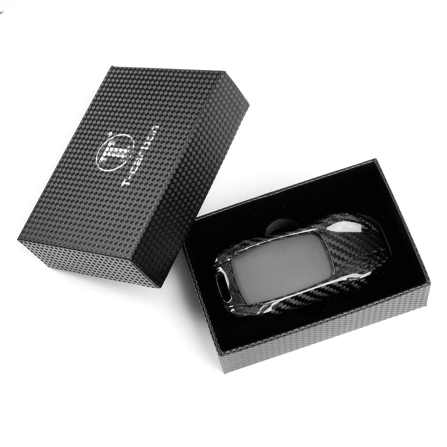 T-Carbon for Mercedes Benz Carbon Fiber Supercar Key Fob Case (Model B)