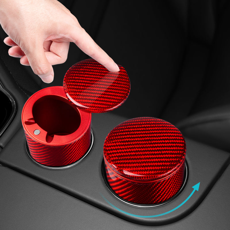 T-Carbon Accessories Carbon Fiber Portable Car Ash Tray