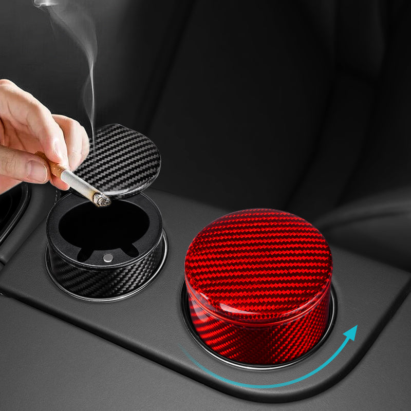 T-Carbon Accessories Carbon Fiber Portable Car Ash Tray