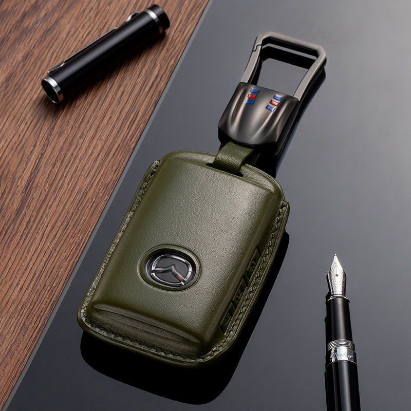 Leather Key Fob Cover for Mazda (Model B) - T-Carbon Official Store
