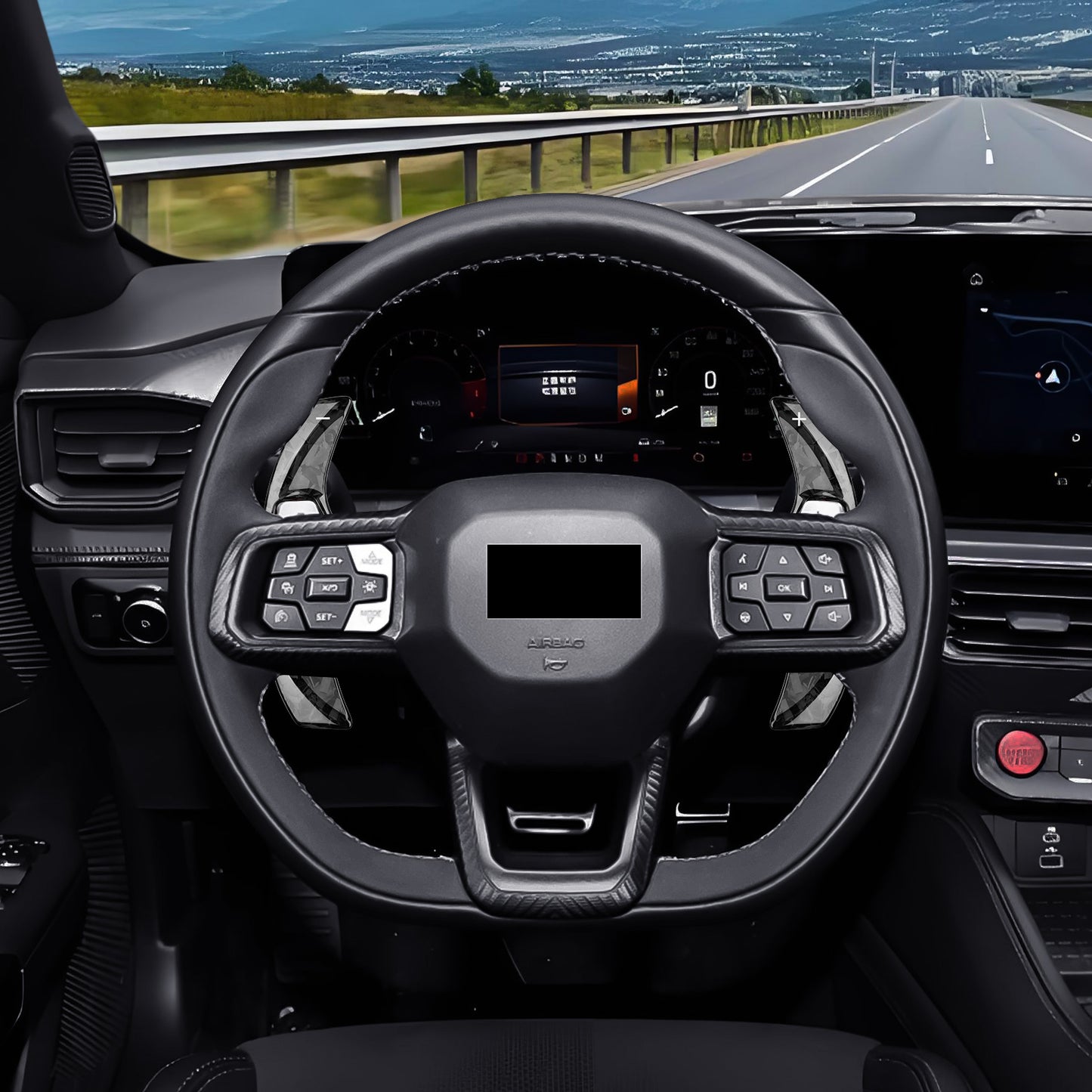 T-Carbon for Ford Mustang Carbon Fiber Paddle Shifters (Model C)