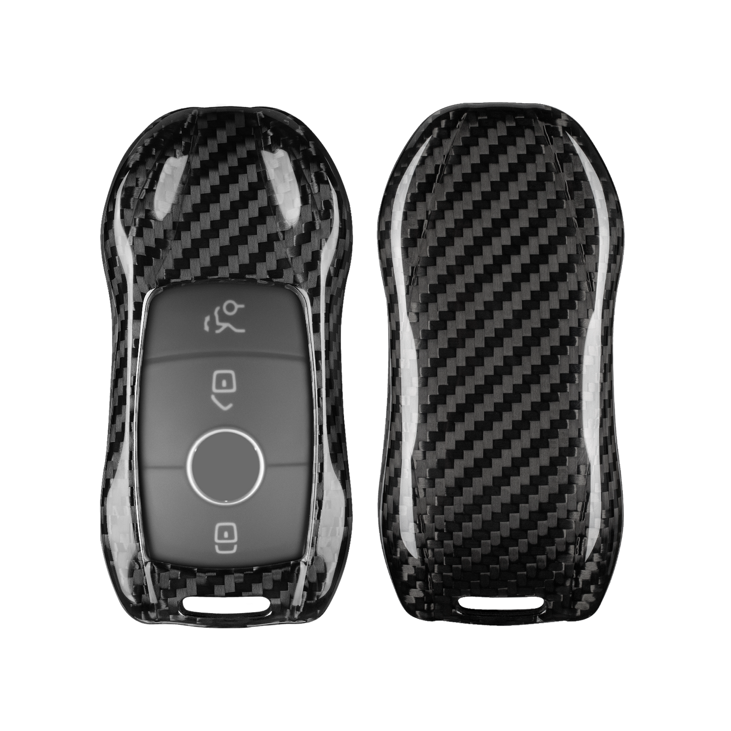 T-Carbon for Mercedes Benz Carbon Fiber Supercar Key Fob Case (Model B)
