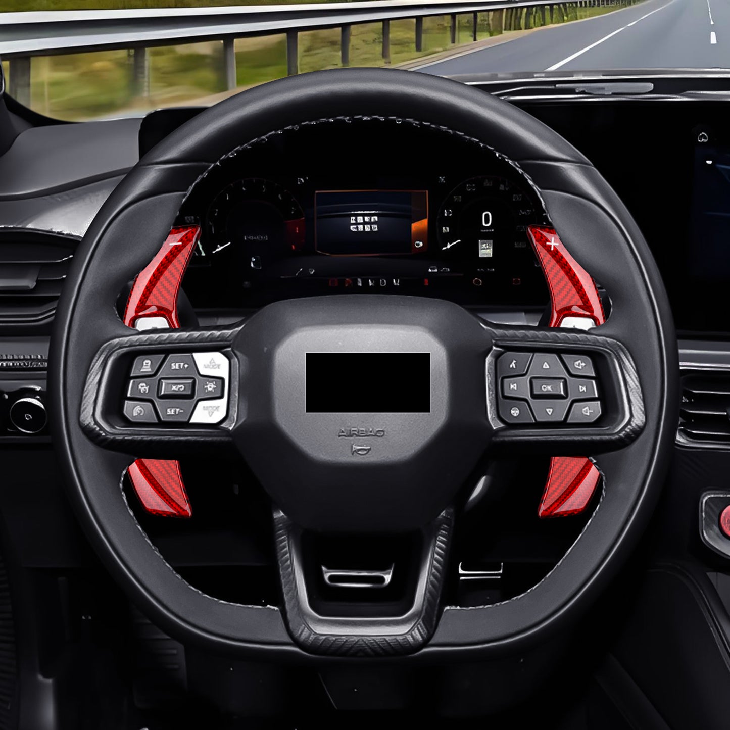 T-Carbon for Ford Mustang Carbon Fiber Paddle Shifters (Model C)
