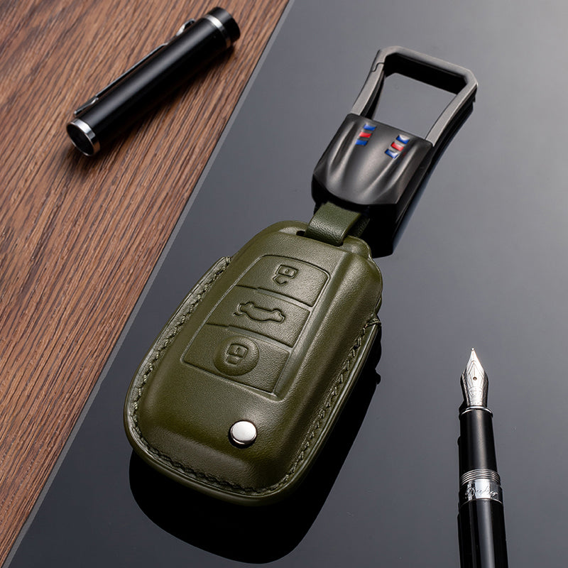 Leather Key Fob Cover for Audi (Model B) - T-Carbon Official Store