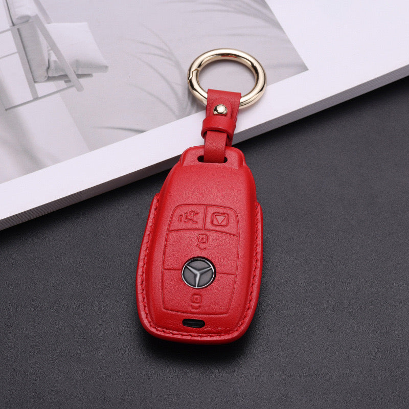 Pastel Leather Key Fob Cover for Mercedes Benz (Model B) - T-Carbon Official Store