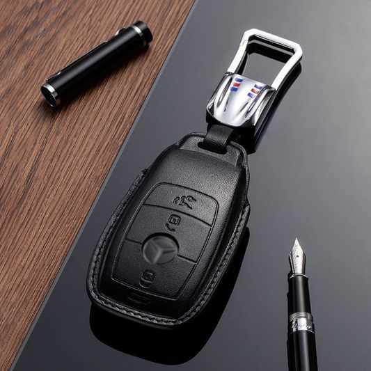 Leather Key Fob Cover for Mercedes Benz (Model B) - T-Carbon Official Store