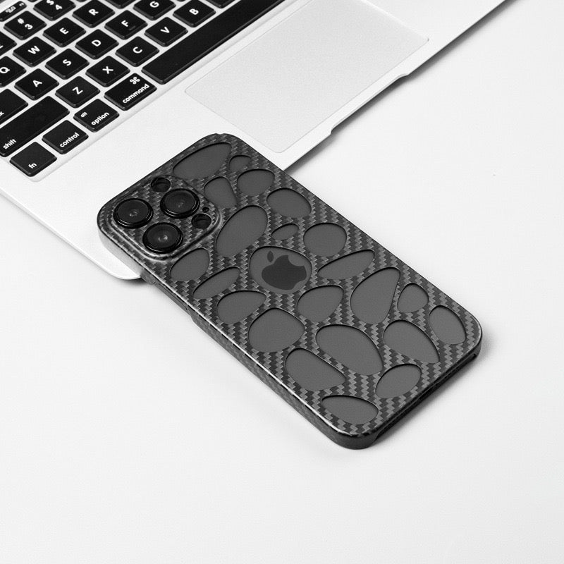 T-Carbon Accessories Perforated Carbon Fiber Iphone Case (Iphone 14)