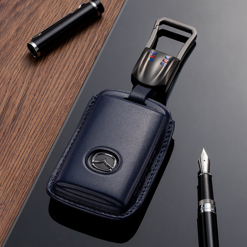 Leather Key Fob Cover for Mazda (Model B) - T-Carbon Official Store