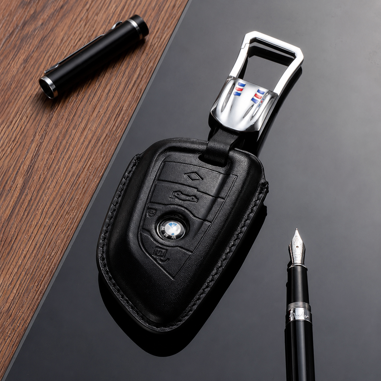 Leather Key Fob Cover for BMW (Model B) - T-Carbon Official Store