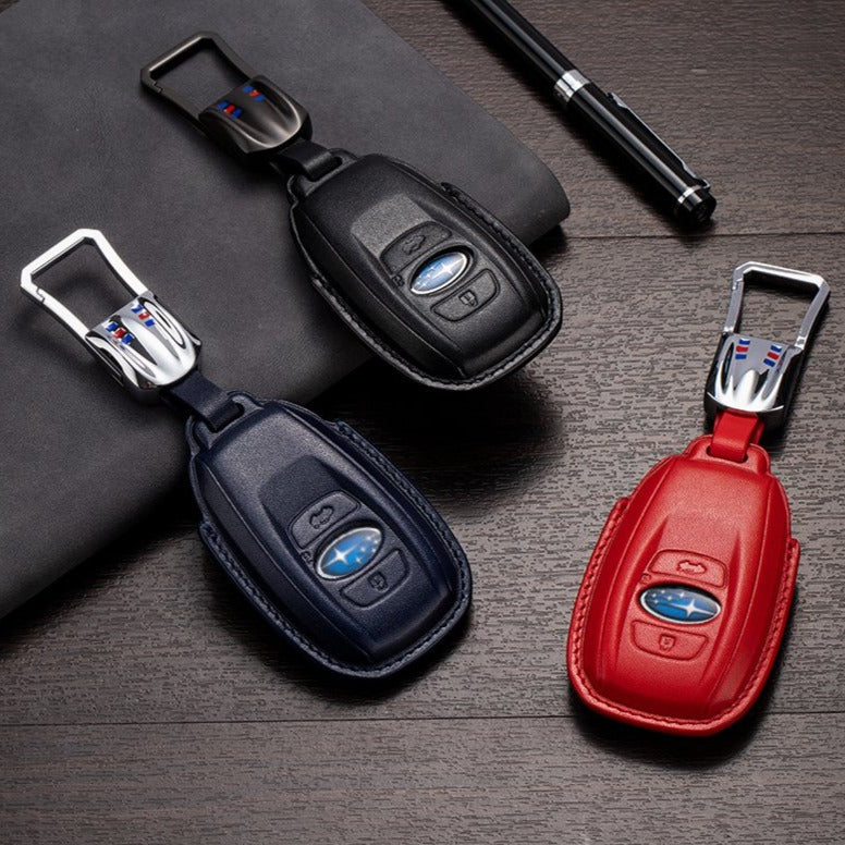 Leather Key Fob Cover for Subaru (Model B) - T-Carbon Official Store