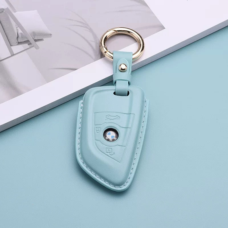 Pastel Leather Key Fob Cover for BMW (Model B) - T-Carbon Official Store