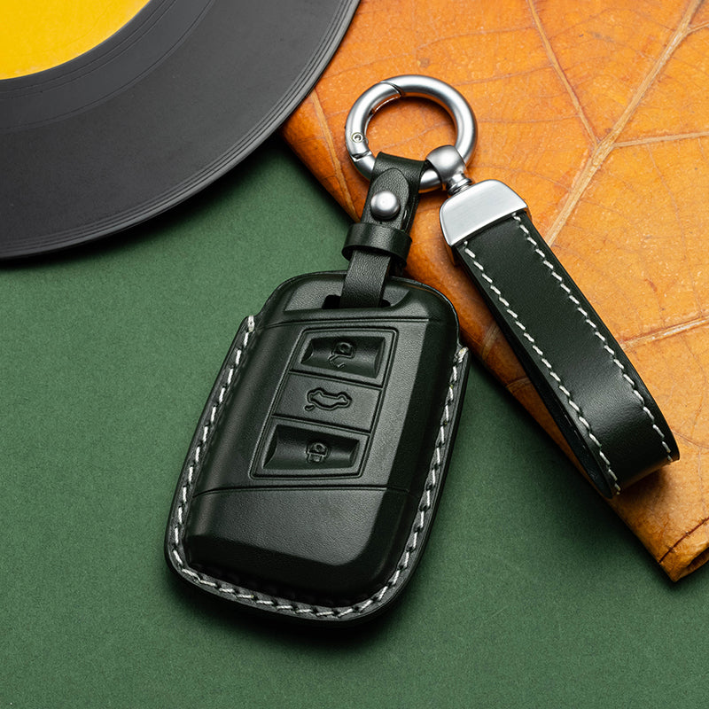 Exclusive Leather Key Fob Cover for Volkswagen (Model E)
