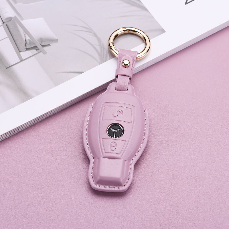 Pastel Leather Key Fob Cover for Mercedes Benz (Model A) - T-Carbon Official Store