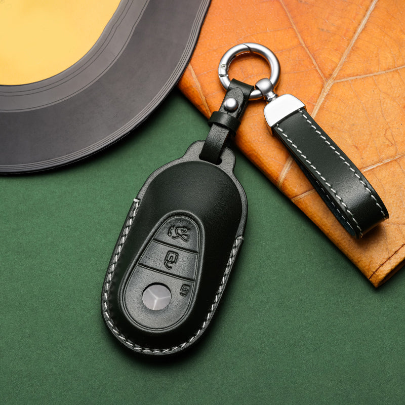 Exclusive Leather Key Fob Cover for Mercedes Benz (Model D)