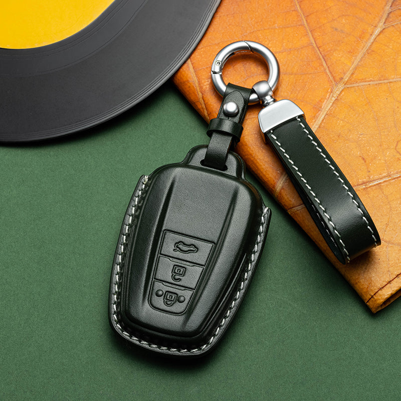 Exclusive Leather Key Fob Cover for Toyota (Model D)