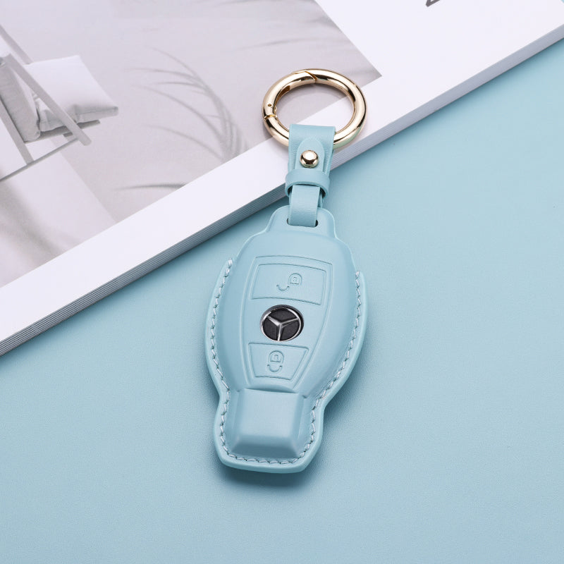 Pastel Leather Key Fob Cover for Mercedes Benz (Model A) - T-Carbon Official Store