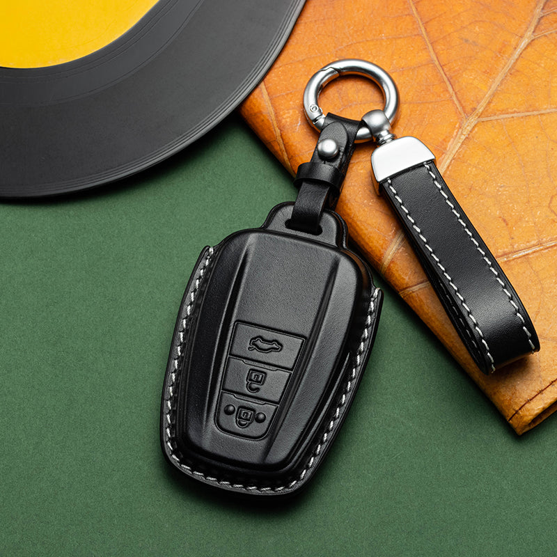 Exclusive Leather Key Fob Cover for Toyota (Model D)