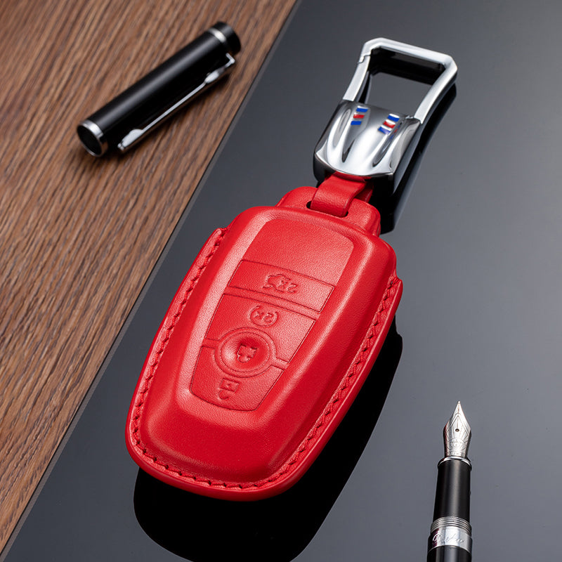 Leather Key Fob Cover for Ford (Model C) - T-Carbon Official Store