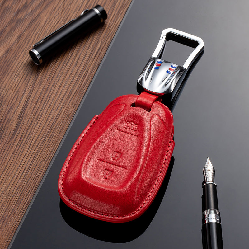 Leather Key Fob Cover for Chevrolet (Model B) - T-Carbon Official Store