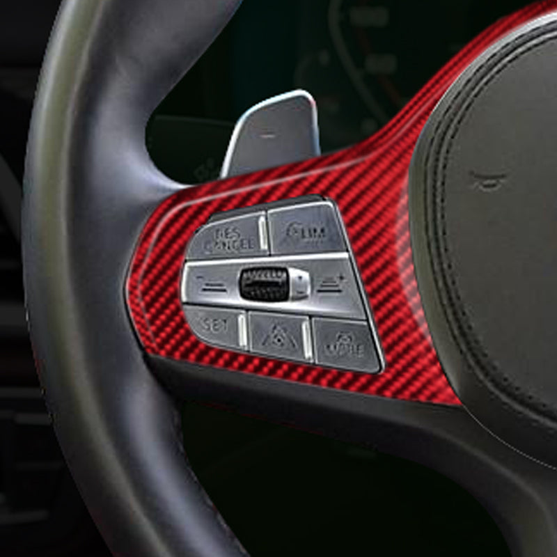 T-Carbon for BMW Carbon Fiber Steering Wheel Cover (Model E: 2022-2023)