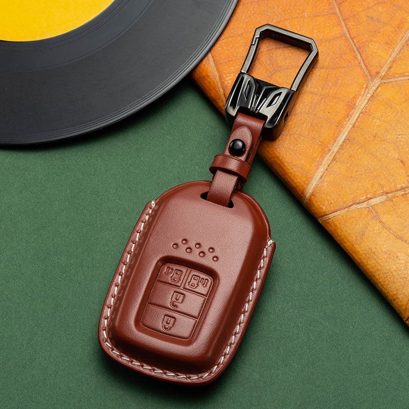 Exclusive Leather Key Fob Cover for Honda (Model C)
