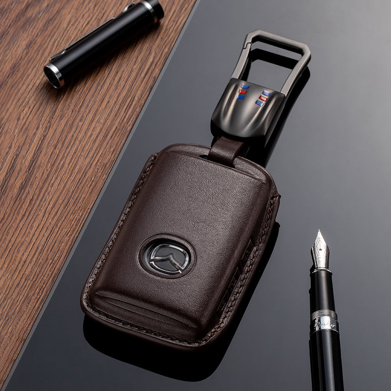 Leather Key Fob Cover for Mazda (Model B) - T-Carbon Official Store