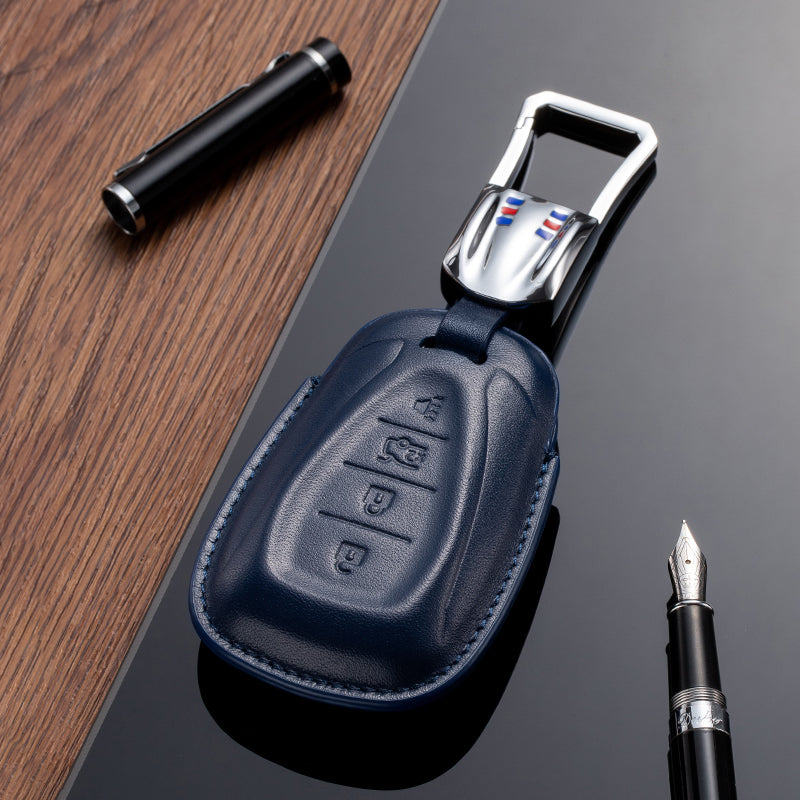 Leather Key Fob Cover for Chevrolet (Model B) - T-Carbon Official Store