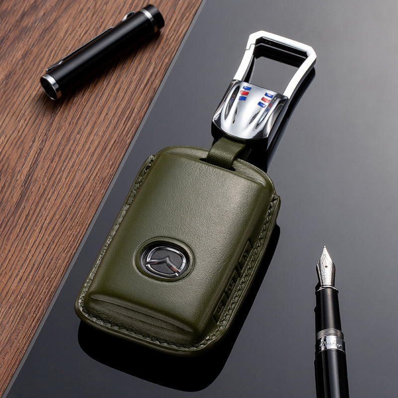Leather Key Fob Cover for Mazda (Model B) - T-Carbon Official Store