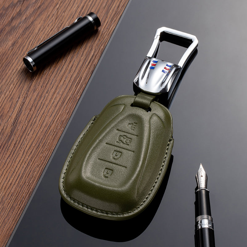 Leather Key Fob Cover for Chevrolet (Model B) - T-Carbon Official Store