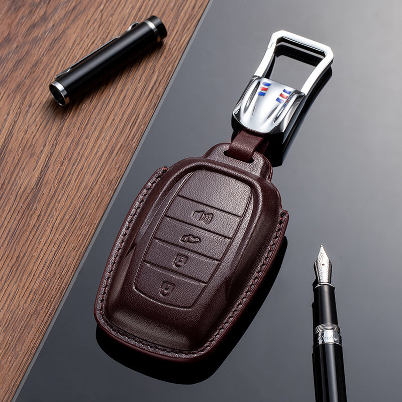 Leather Key Fob Cover for Toyota (Model B)