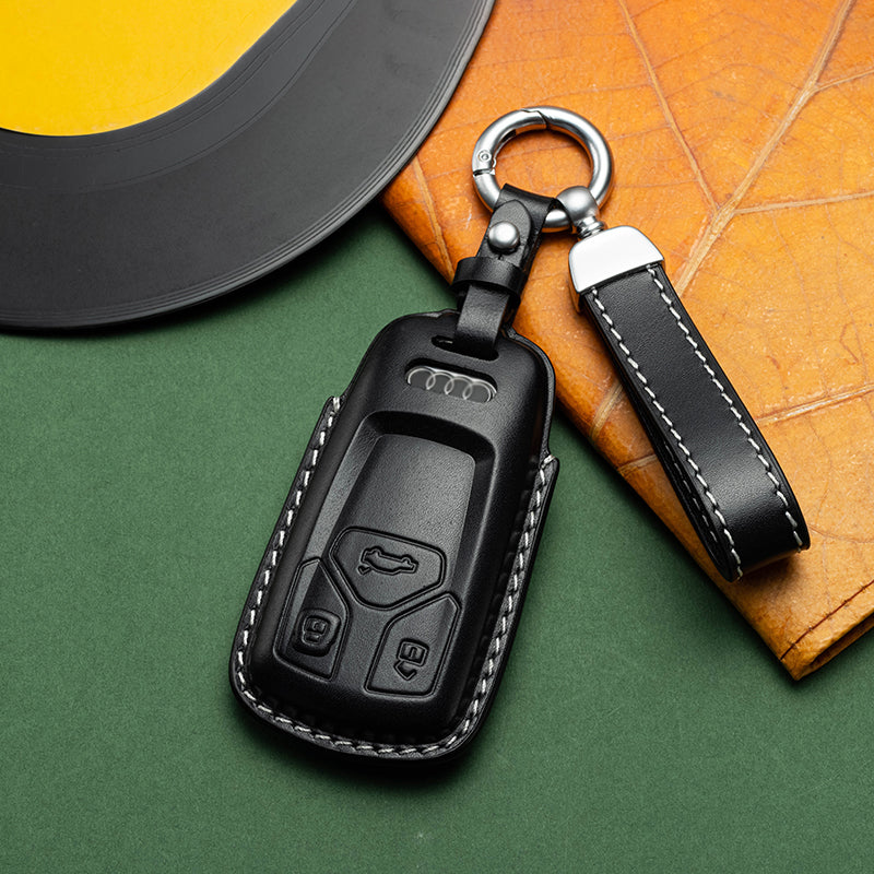 Exclusive Leather Key Fob Cover for Audi (Model C)