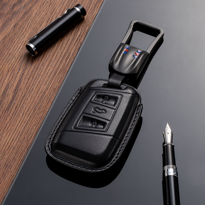 Leather Key Fob Cover for Volkswagen (Model E) - T-Carbon Official Store
