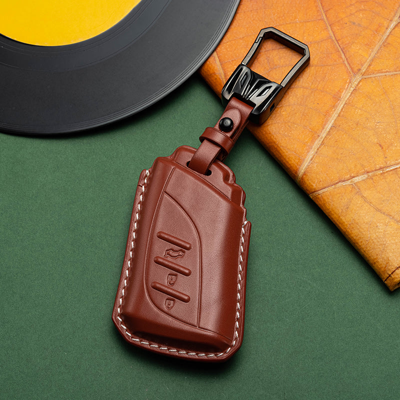 Exclusive Leather Key Fob Cover for Lexus (Model D)