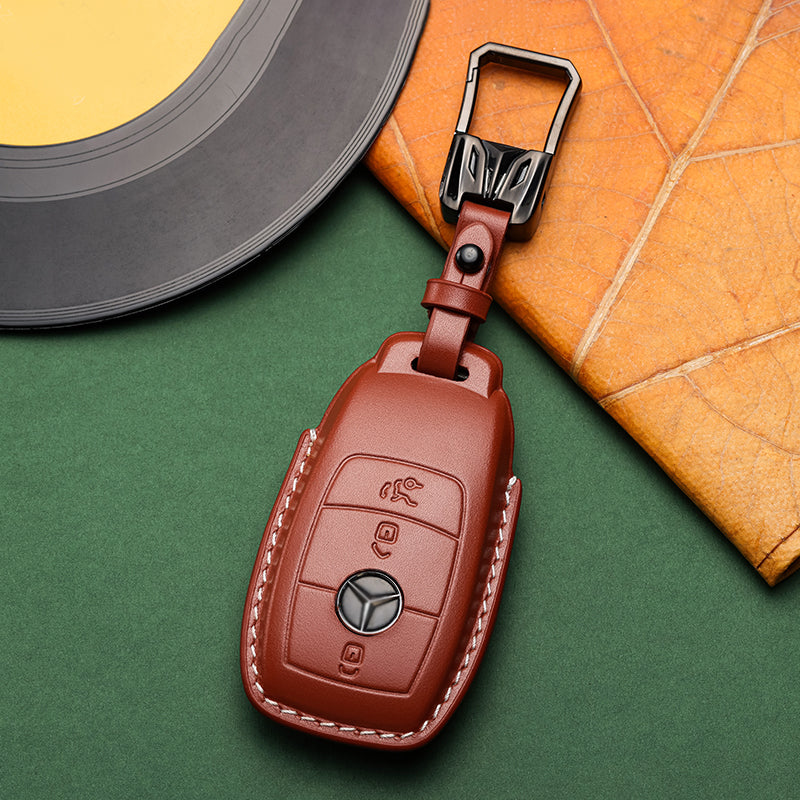 Exclusive Leather Key Fob Cover for Mercedes Benz (Model B)