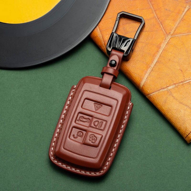Exclusive Leather Key Fob Cover for Land Rover Range Rover (Model B)