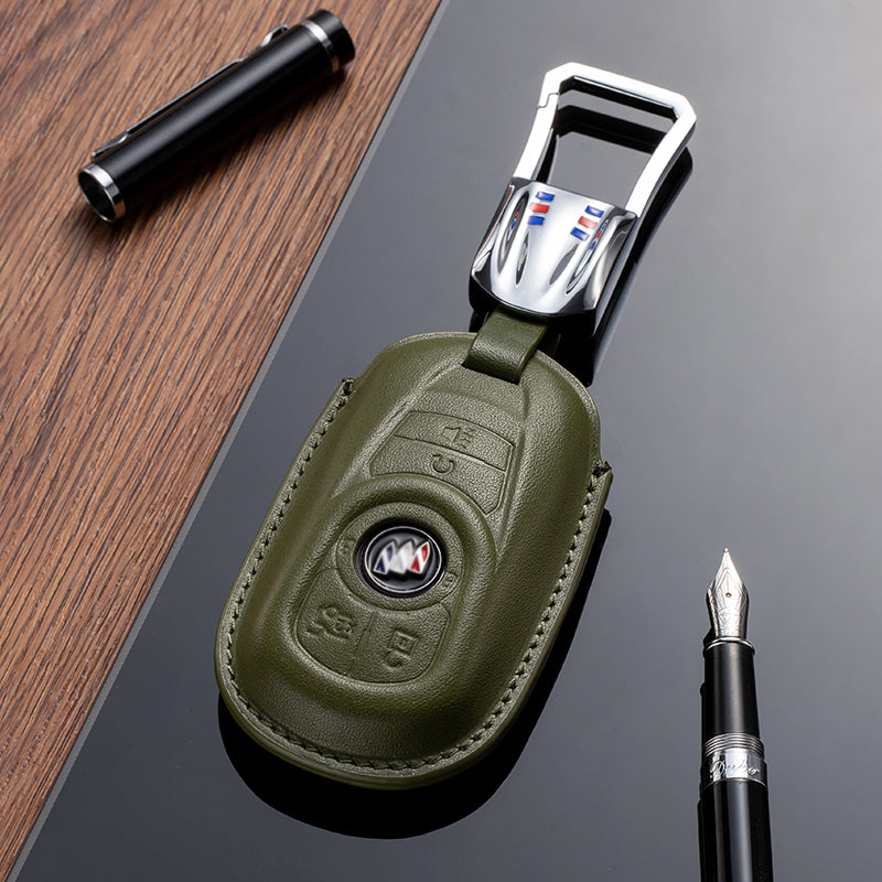 Leather Key Fob Cover for Buick (Model A) - T-Carbon Official Store