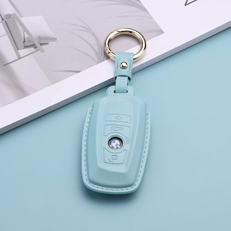 Pastel Leather Key Fob Cover for BMW (Model A) - T-Carbon Official Store