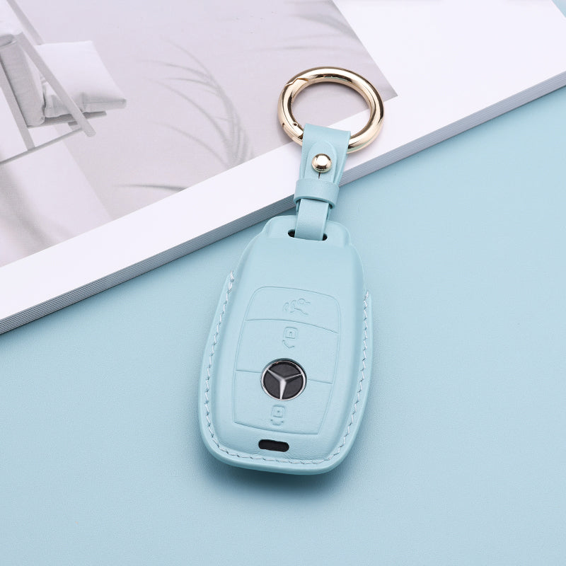 Pastel Leather Key Fob Cover for Mercedes Benz (Model B) - T-Carbon Official Store