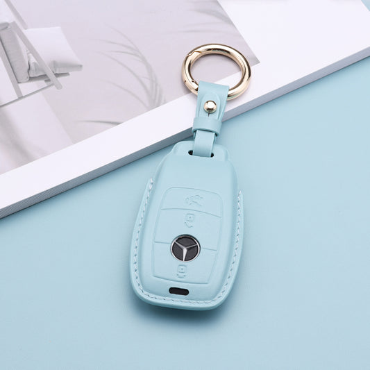 Pastel Leather Key Fob Cover for Mercedes Benz (Model B) - T-Carbon Official Store