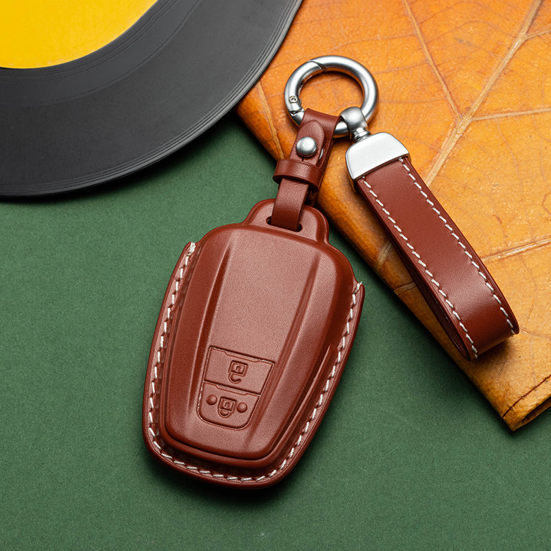 Exclusive Leather Key Fob Cover for Toyota (Model D)