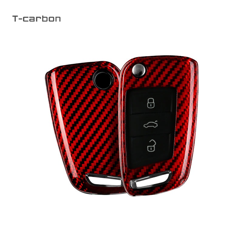 T-Carbon for Volkswagen Carbon Fiber Key Fob Case (Model G)