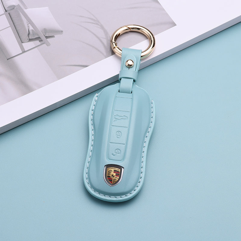 Pastel Leather Key Fob Cover for Porsche (Model C) - T-Carbon Official Store