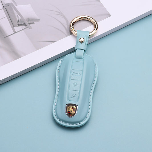Pastel Leather Key Fob Cover for Porsche (Model C) - T-Carbon Official Store