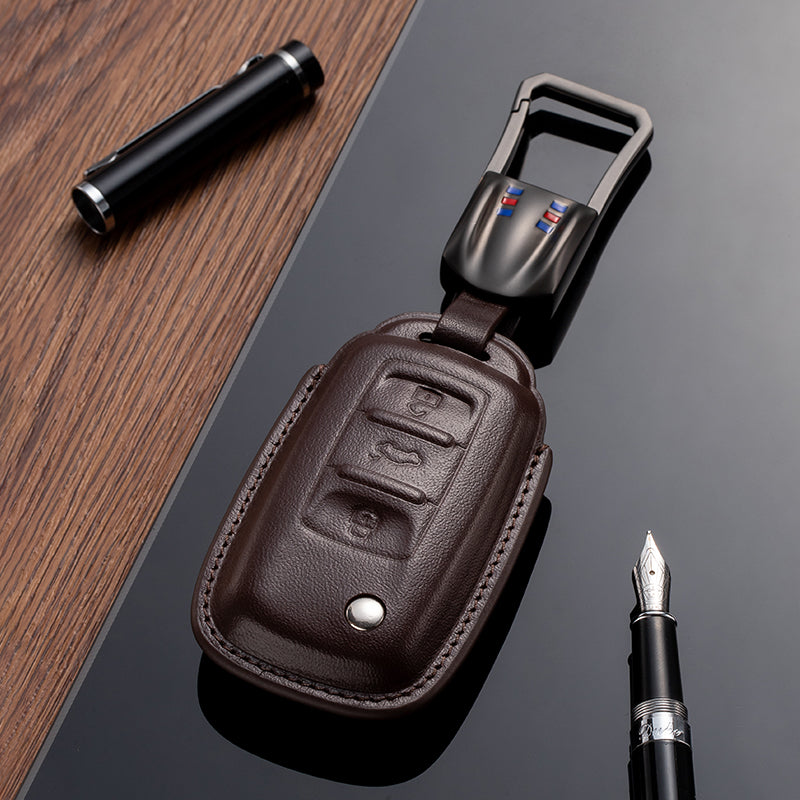 Leather Key Fob Cover for Volkswagen (Model A/B) - T-Carbon Official Store