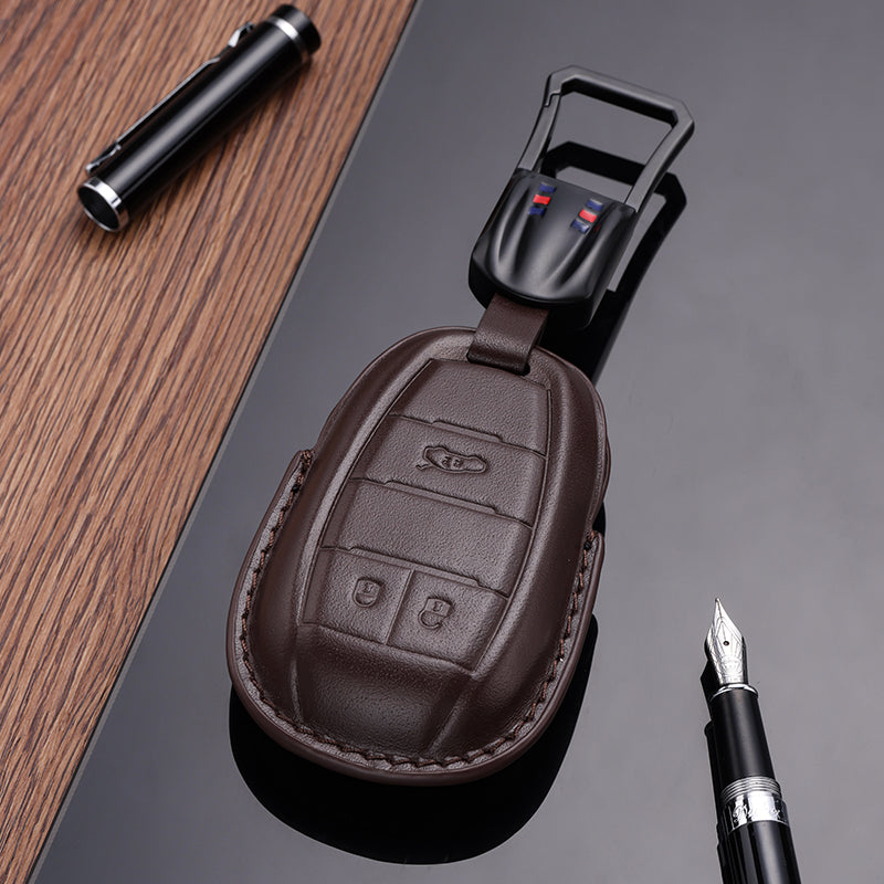 Leather Key Fob Cover for Alfa Romeo (Model A)