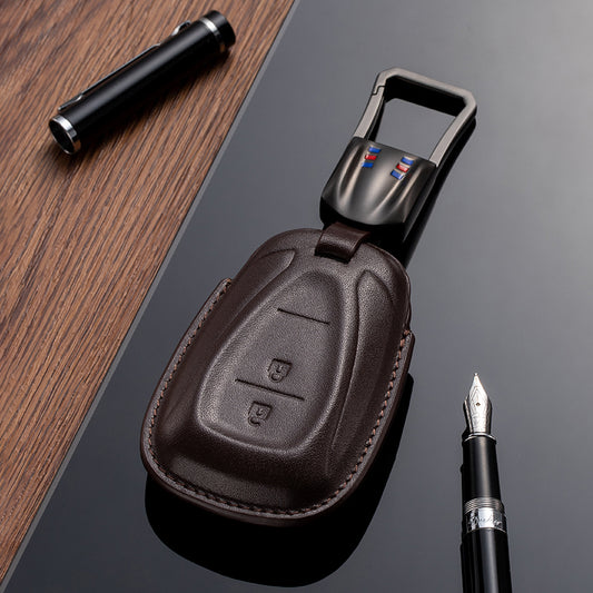 Leather Key Fob Cover for Chevrolet (Model B) - T-Carbon Official Store