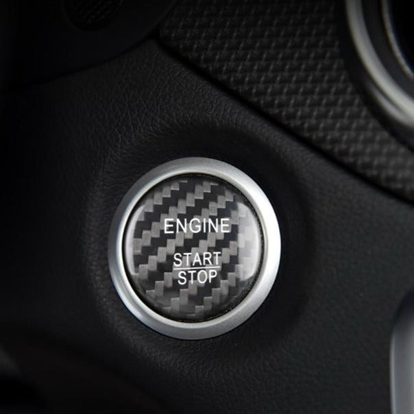 Carbon Fiber Start Stop Button for Mercedes Benz (Model A)
