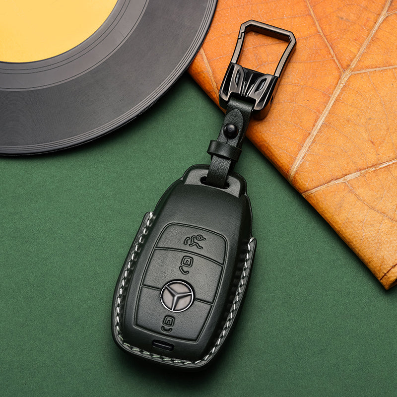 Exclusive Leather Key Fob Cover for Mercedes Benz (Model B)