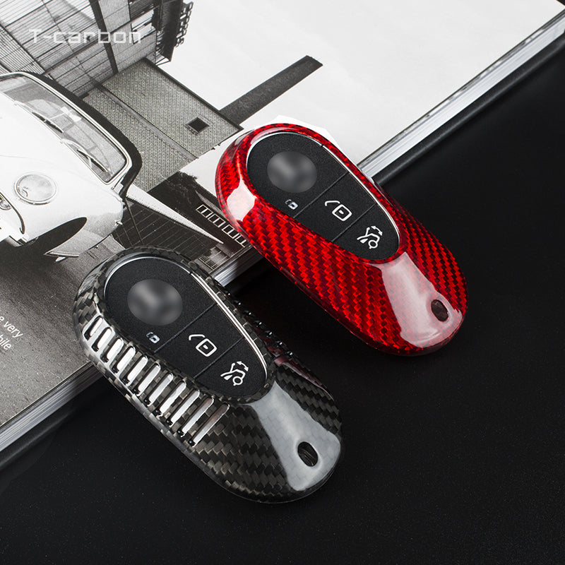 T-Carbon for Mercedes Benz Carbon Fiber Key Fob Case (Model D)